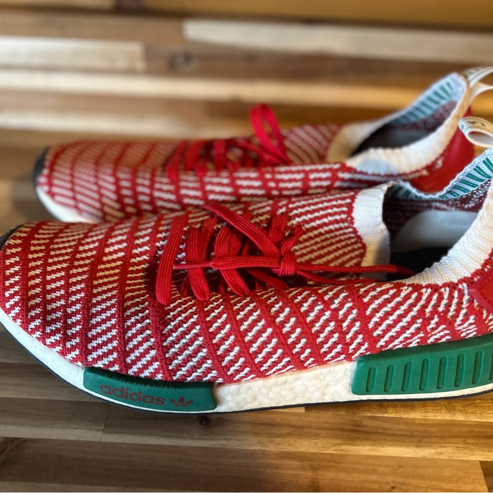 Adidas NMD Red and Green Sneakers